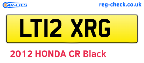 LT12XRG are the vehicle registration plates.