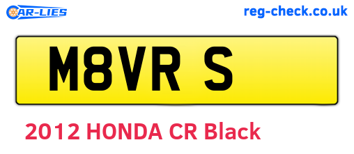 M8VRS are the vehicle registration plates.