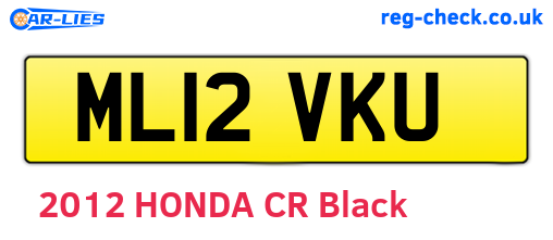 ML12VKU are the vehicle registration plates.
