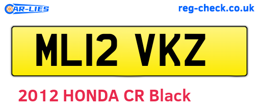 ML12VKZ are the vehicle registration plates.
