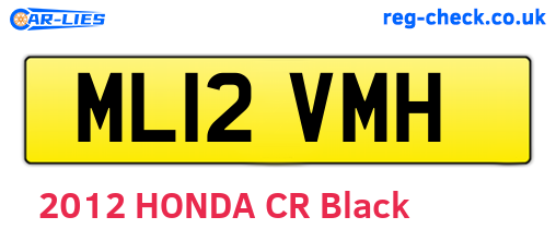 ML12VMH are the vehicle registration plates.
