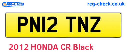 PN12TNZ are the vehicle registration plates.