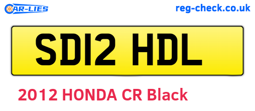 SD12HDL are the vehicle registration plates.