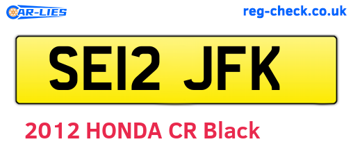 SE12JFK are the vehicle registration plates.