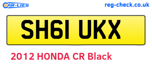 SH61UKX are the vehicle registration plates.