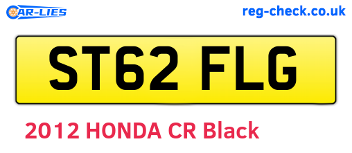 ST62FLG are the vehicle registration plates.