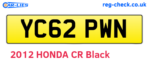YC62PWN are the vehicle registration plates.