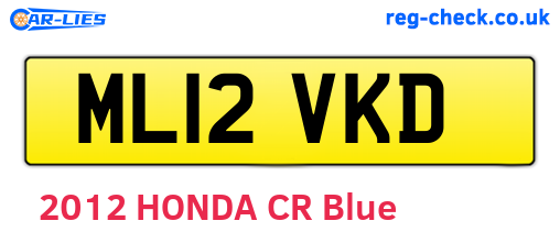 ML12VKD are the vehicle registration plates.