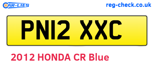 PN12XXC are the vehicle registration plates.