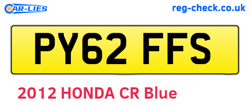 PY62FFS are the vehicle registration plates.