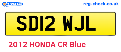 SD12WJL are the vehicle registration plates.
