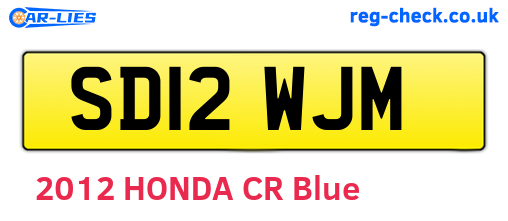 SD12WJM are the vehicle registration plates.
