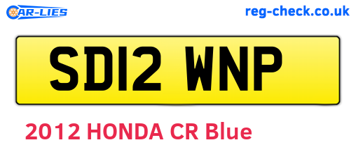 SD12WNP are the vehicle registration plates.