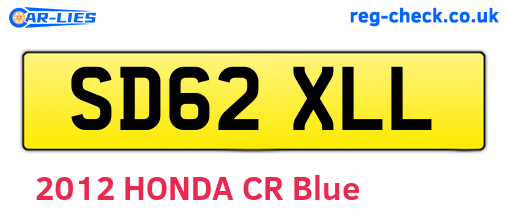 SD62XLL are the vehicle registration plates.