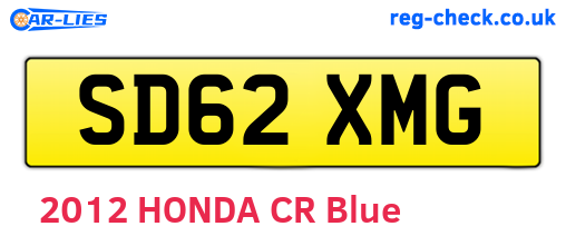 SD62XMG are the vehicle registration plates.