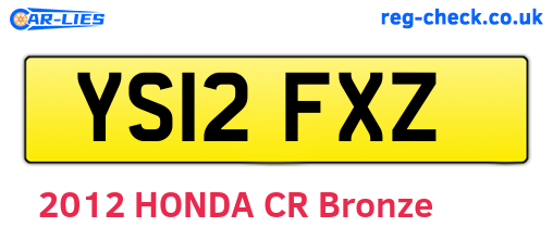 YS12FXZ are the vehicle registration plates.