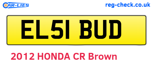 EL51BUD are the vehicle registration plates.