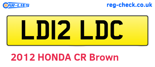 LD12LDC are the vehicle registration plates.