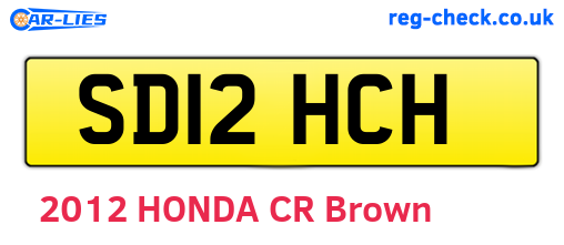 SD12HCH are the vehicle registration plates.