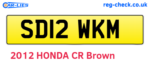 SD12WKM are the vehicle registration plates.