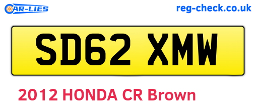 SD62XMW are the vehicle registration plates.