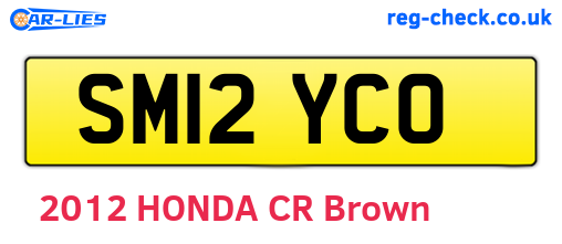 SM12YCO are the vehicle registration plates.