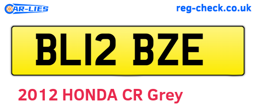 BL12BZE are the vehicle registration plates.