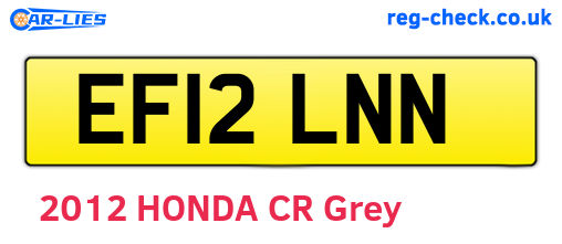 EF12LNN are the vehicle registration plates.
