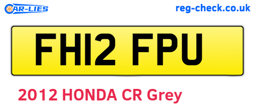 FH12FPU are the vehicle registration plates.