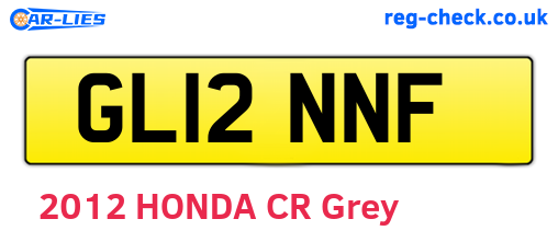 GL12NNF are the vehicle registration plates.