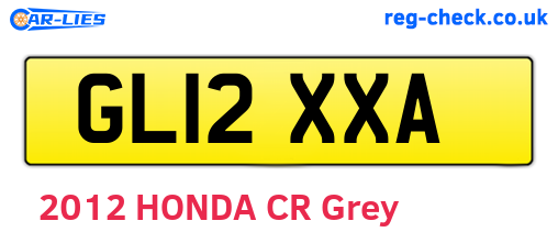 GL12XXA are the vehicle registration plates.