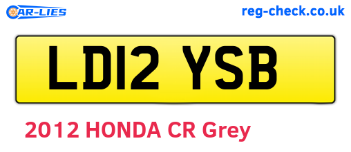 LD12YSB are the vehicle registration plates.