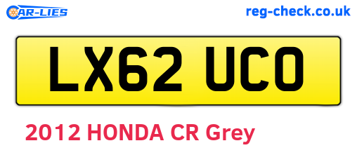 LX62UCO are the vehicle registration plates.