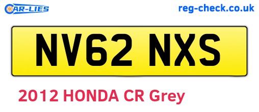 NV62NXS are the vehicle registration plates.