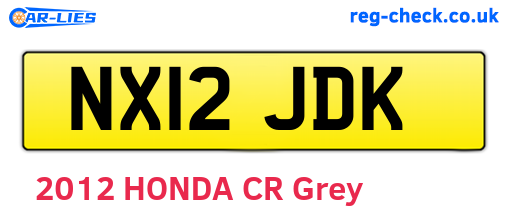 NX12JDK are the vehicle registration plates.