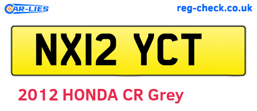 NX12YCT are the vehicle registration plates.