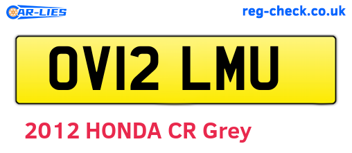 OV12LMU are the vehicle registration plates.