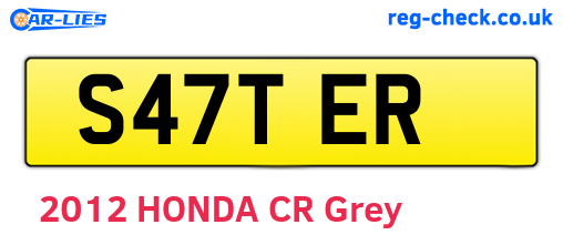 S47TER are the vehicle registration plates.