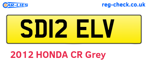 SD12ELV are the vehicle registration plates.