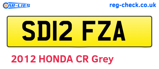 SD12FZA are the vehicle registration plates.