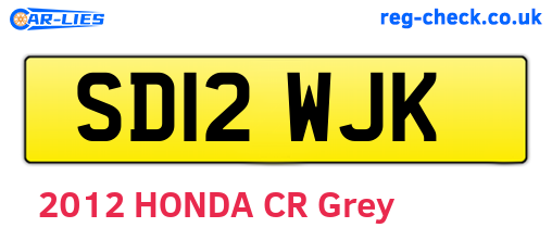 SD12WJK are the vehicle registration plates.