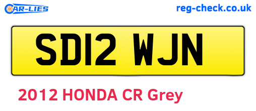 SD12WJN are the vehicle registration plates.