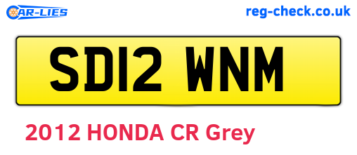 SD12WNM are the vehicle registration plates.
