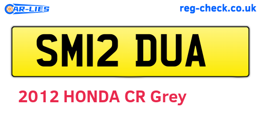 SM12DUA are the vehicle registration plates.