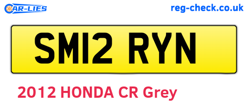 SM12RYN are the vehicle registration plates.