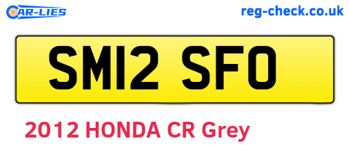 SM12SFO are the vehicle registration plates.