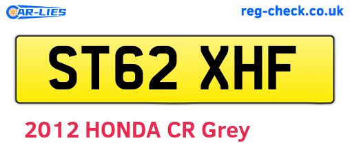 ST62XHF are the vehicle registration plates.