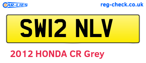 SW12NLV are the vehicle registration plates.