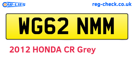 WG62NMM are the vehicle registration plates.
