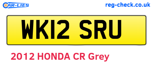 WK12SRU are the vehicle registration plates.